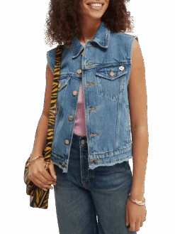 Scotch & Soda Sleeveless Organic Denim Jacket — Remade Classic