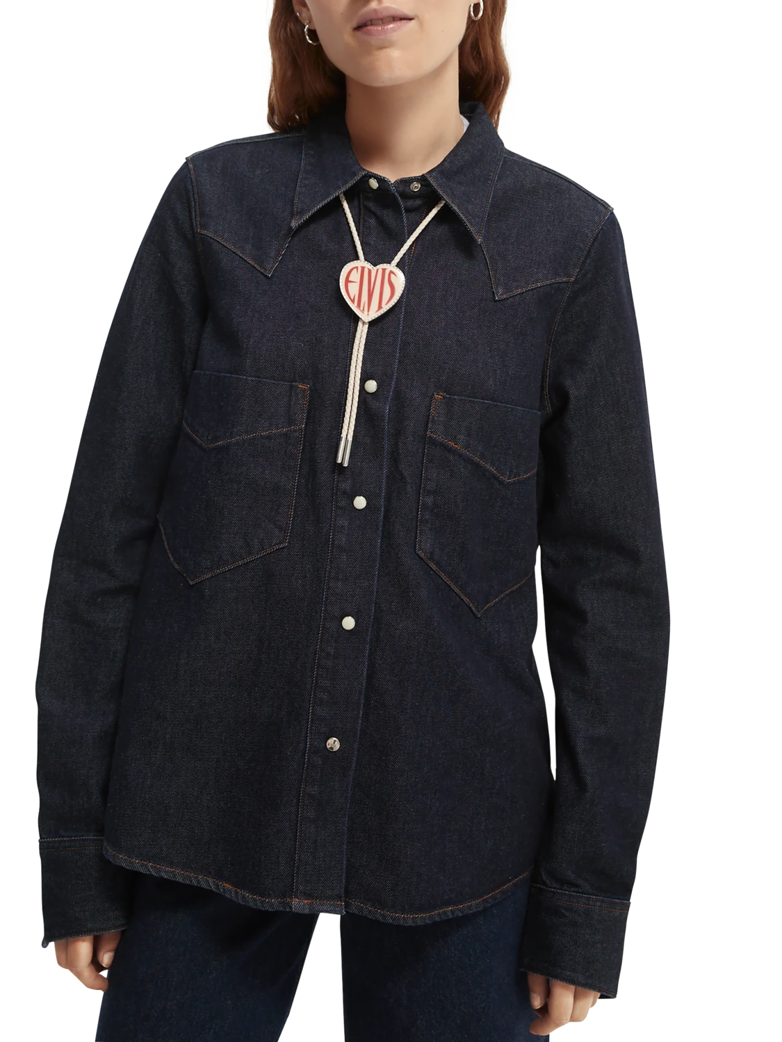Scotch & Soda Elvis Shoestring Denim Shirt - Indigo
