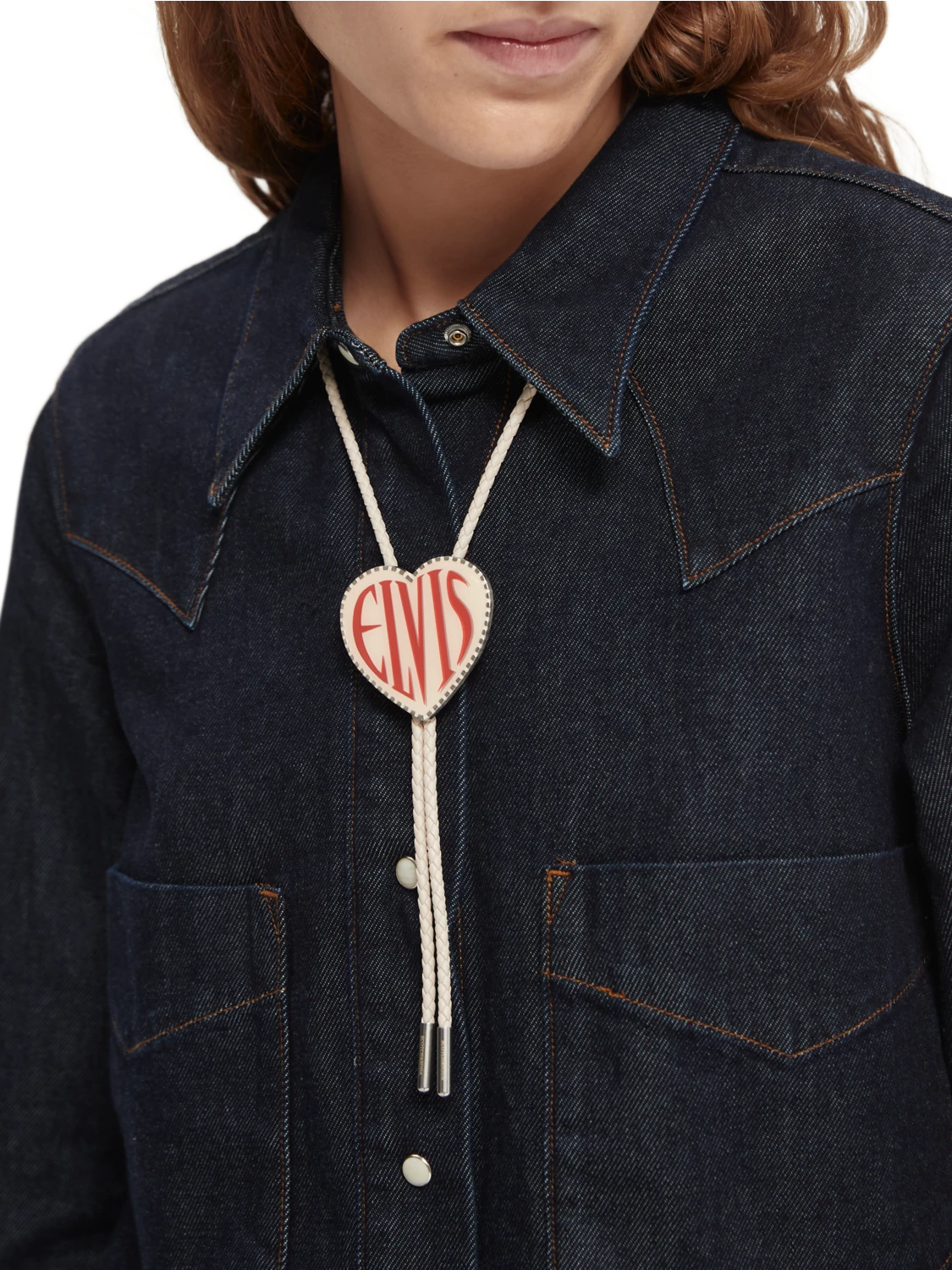 Scotch & Soda Elvis Shoestring Denim Shirt - Indigo - Image 8