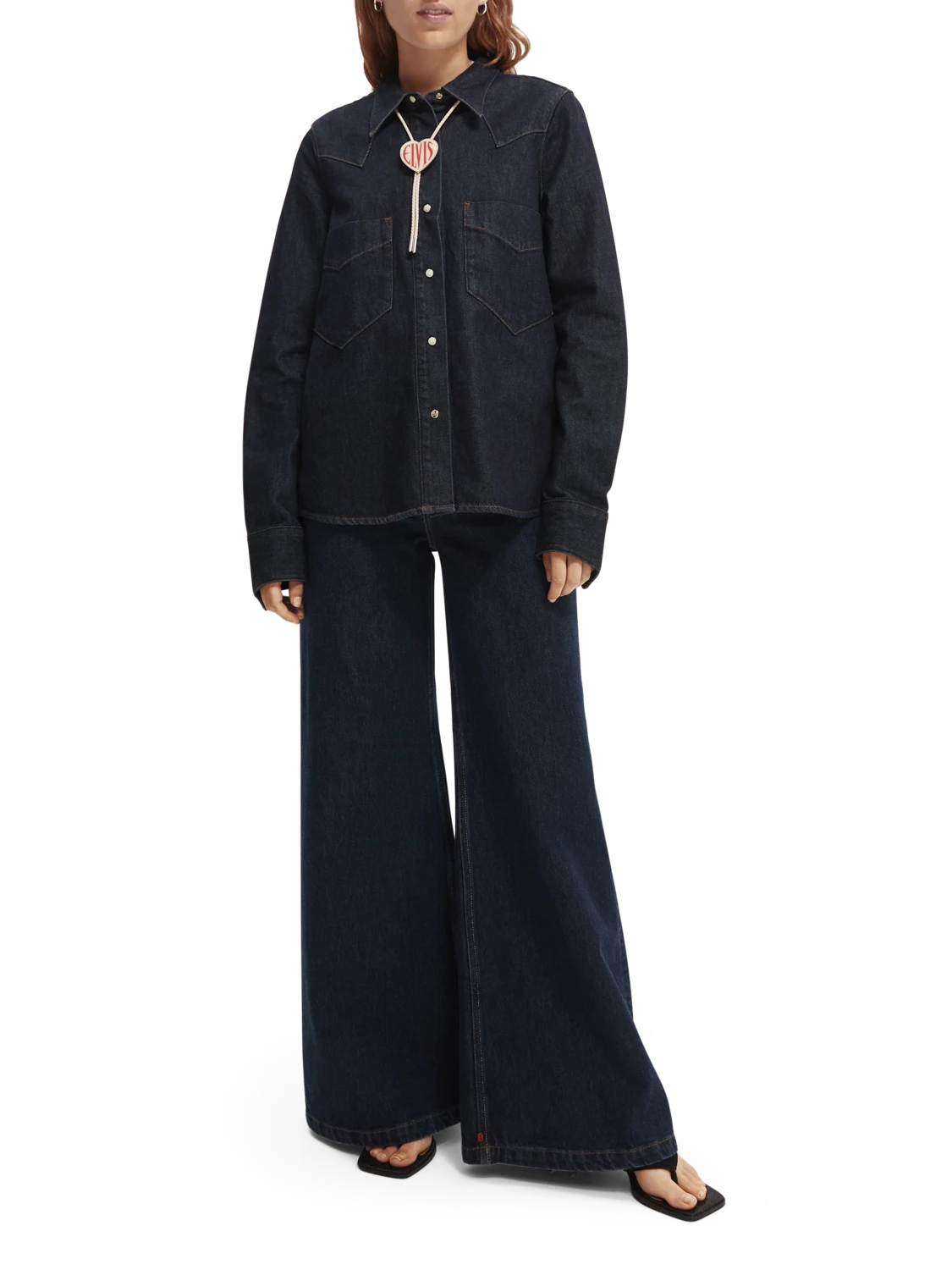 Scotch & Soda Elvis Shoestring Denim Shirt - Indigo - Image 2