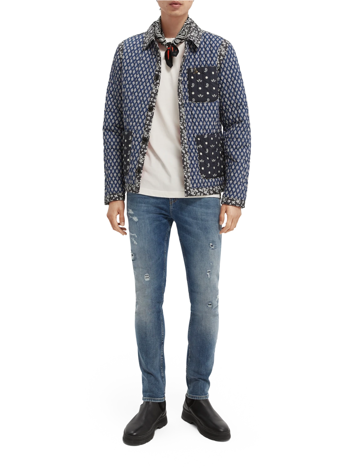 Scotch & Soda Skim Skinny Fit Organic Jeans — Spin Out - Image 2