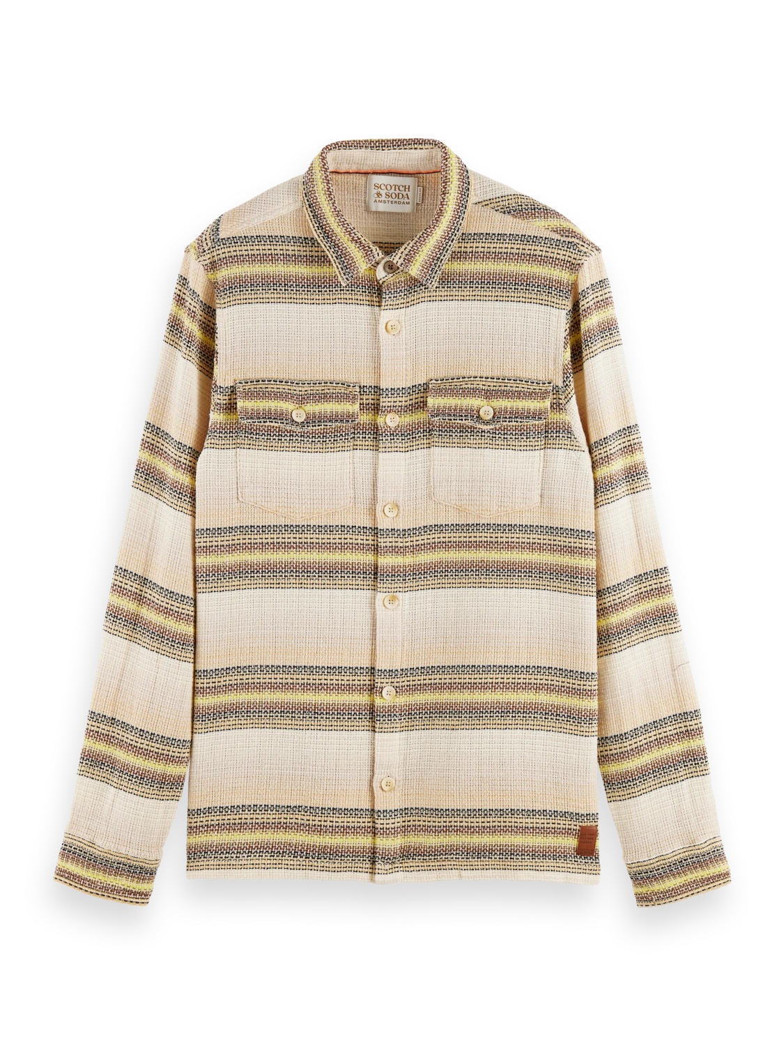 Scotch & Soda Striped Organic Cotton Overshirt - Image 5