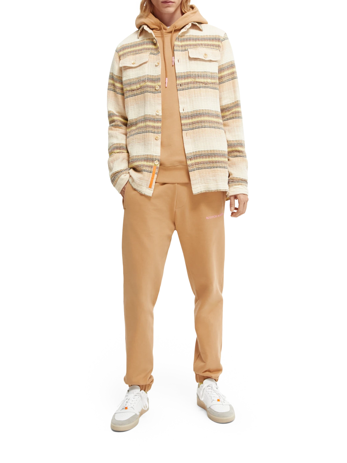 Scotch & Soda Striped Organic Cotton Overshirt - Image 2