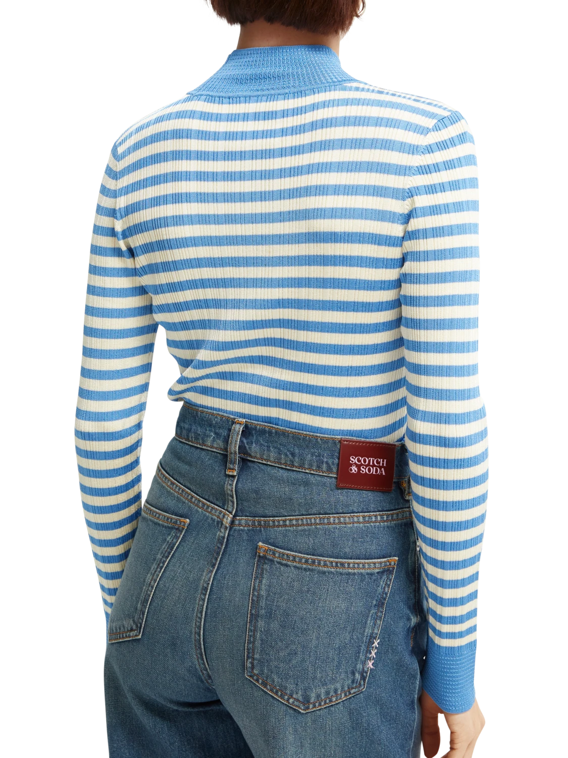 Scotch & Soda Striped Slim-Fit Sweatshirt - Image 3