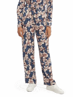 Scotch & Soda Printed Wide-Legged Trousers