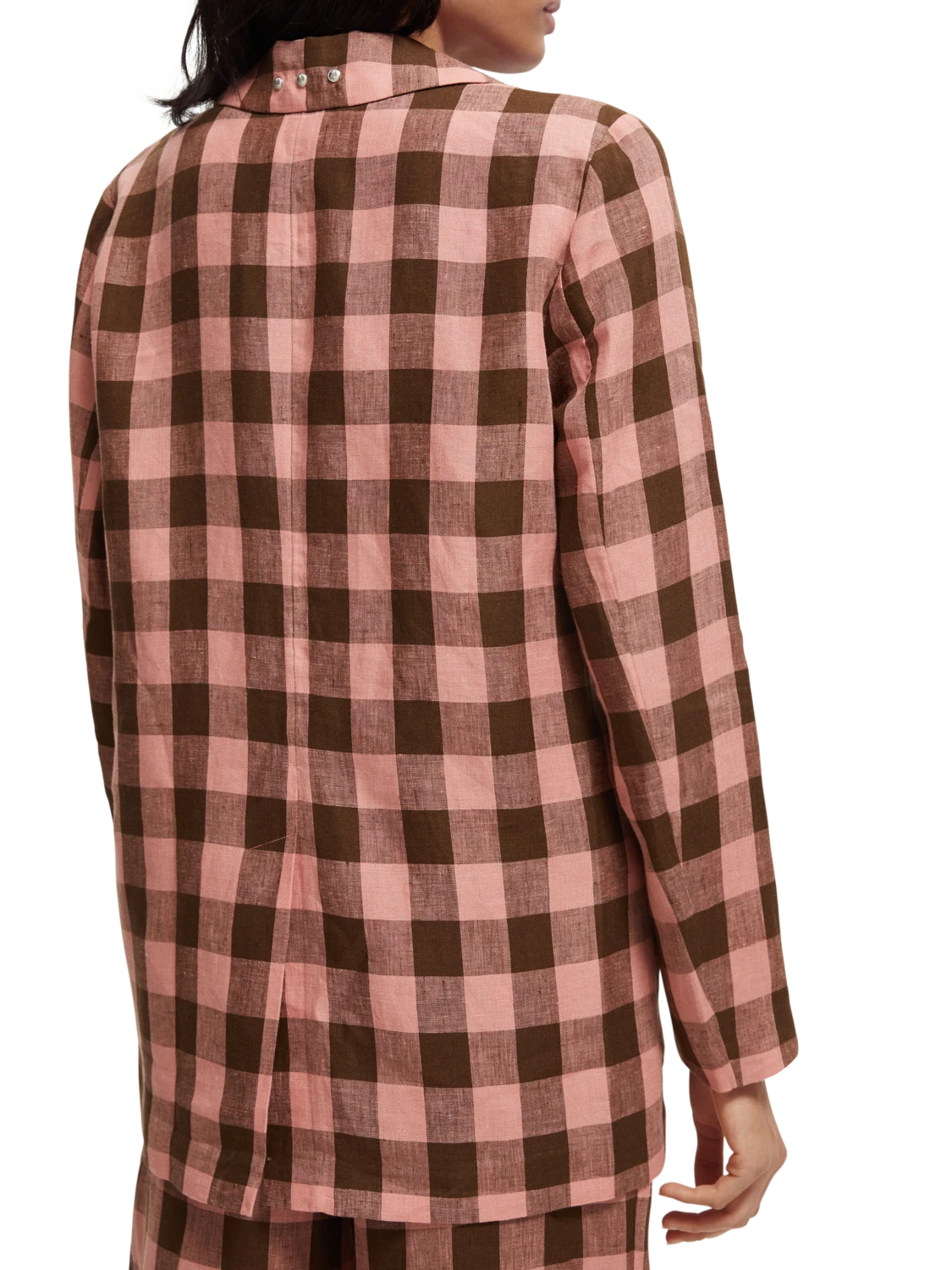 Scotch & Soda Checked Linen Blazer - Image 3