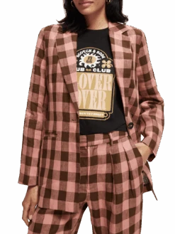 Scotch & Soda Checked Linen Blazer