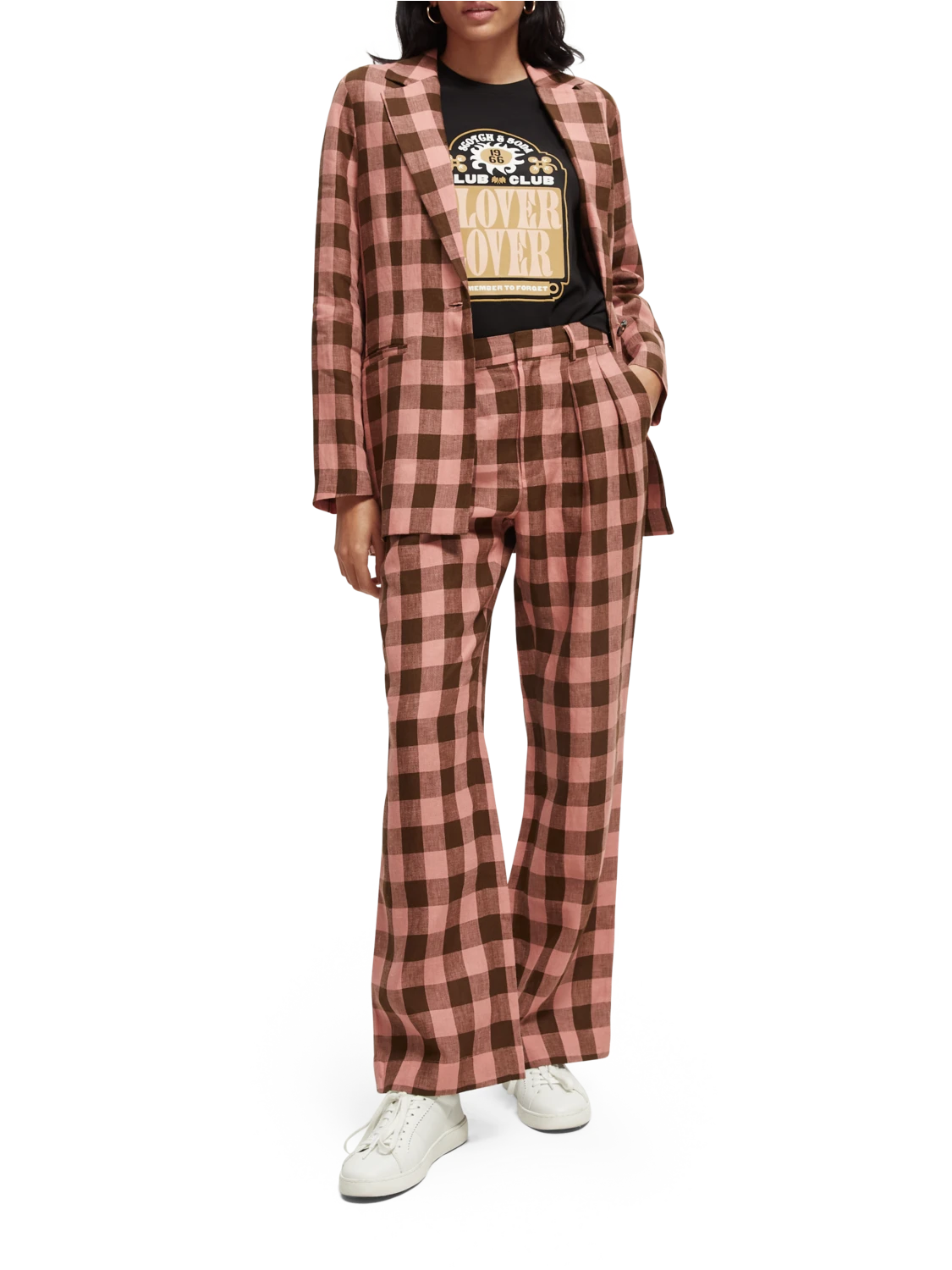 Scotch & Soda Checked Linen Blazer - Image 2