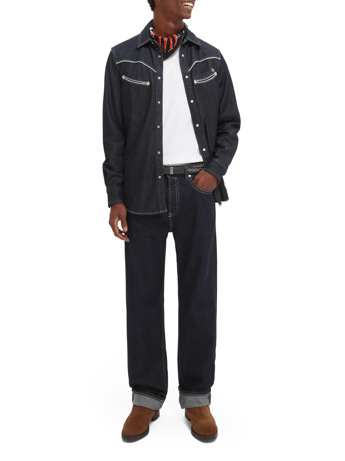 Scotch & Soda Stitched Leather Belt - Image 2