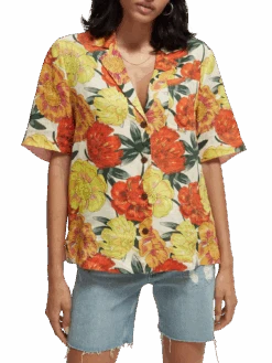 Scotch & Soda Printed Short-Sleeved Shirt