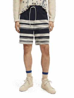 Scotch & Soda Striped Linen-Blend Bermuda Short