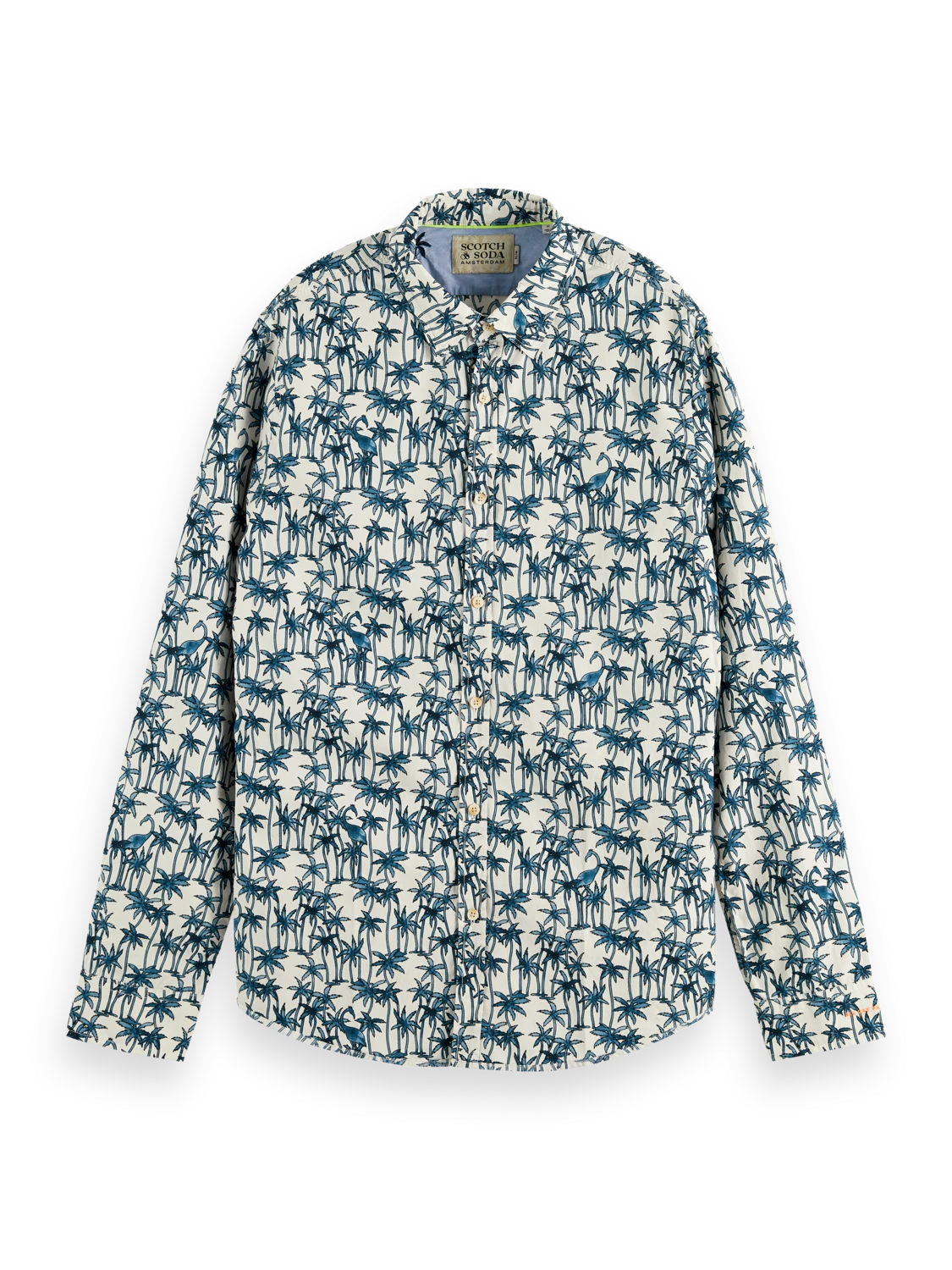Scotch & Soda Slim-Fit Printed Poplin Shirt - Image 5