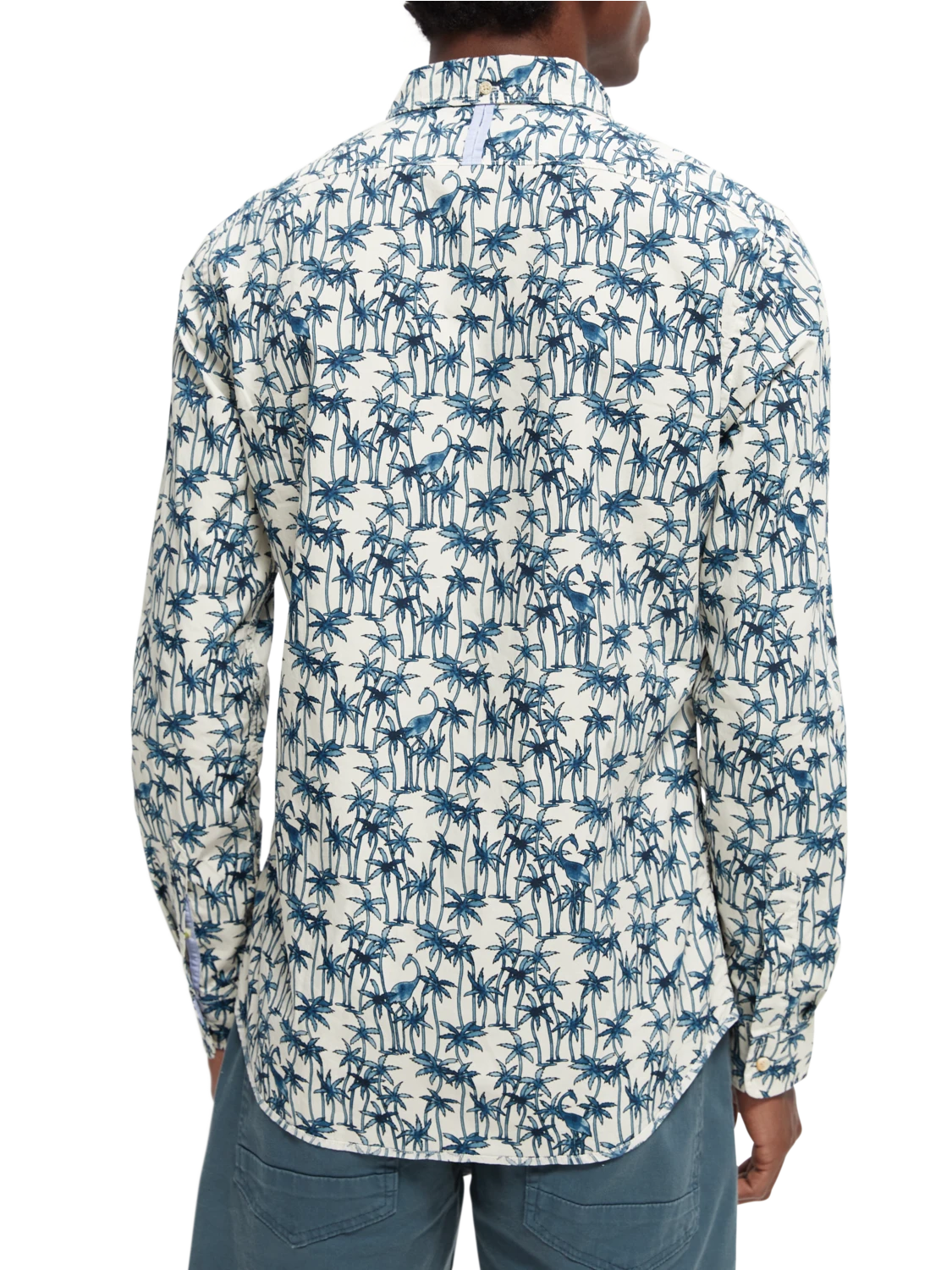Scotch & Soda Slim-Fit Printed Poplin Shirt - Image 3