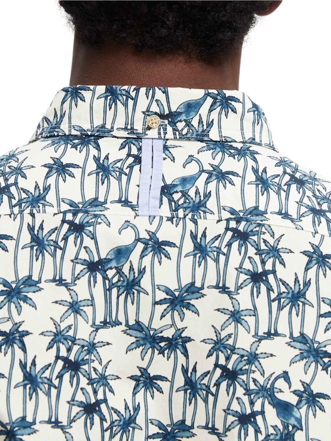 Scotch & Soda Slim-Fit Printed Poplin Shirt - Image 4