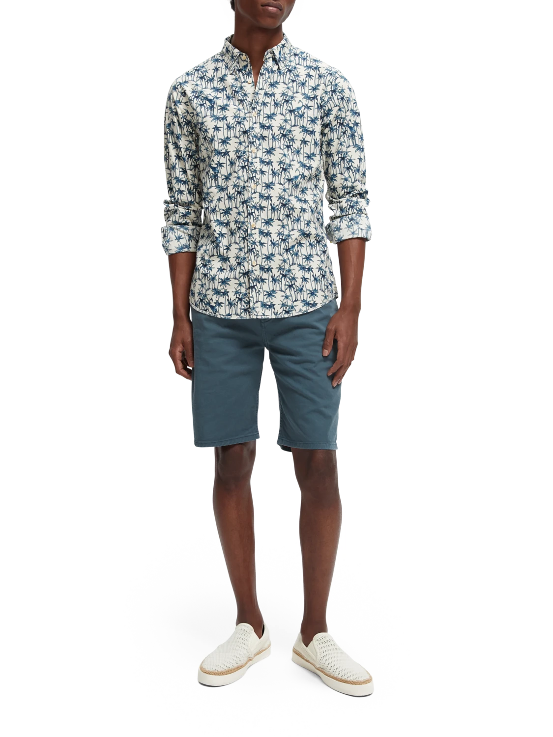 Scotch & Soda Slim-Fit Printed Poplin Shirt - Image 2