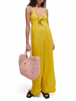 Scotch & Soda Knotted Linen Jumpsuit