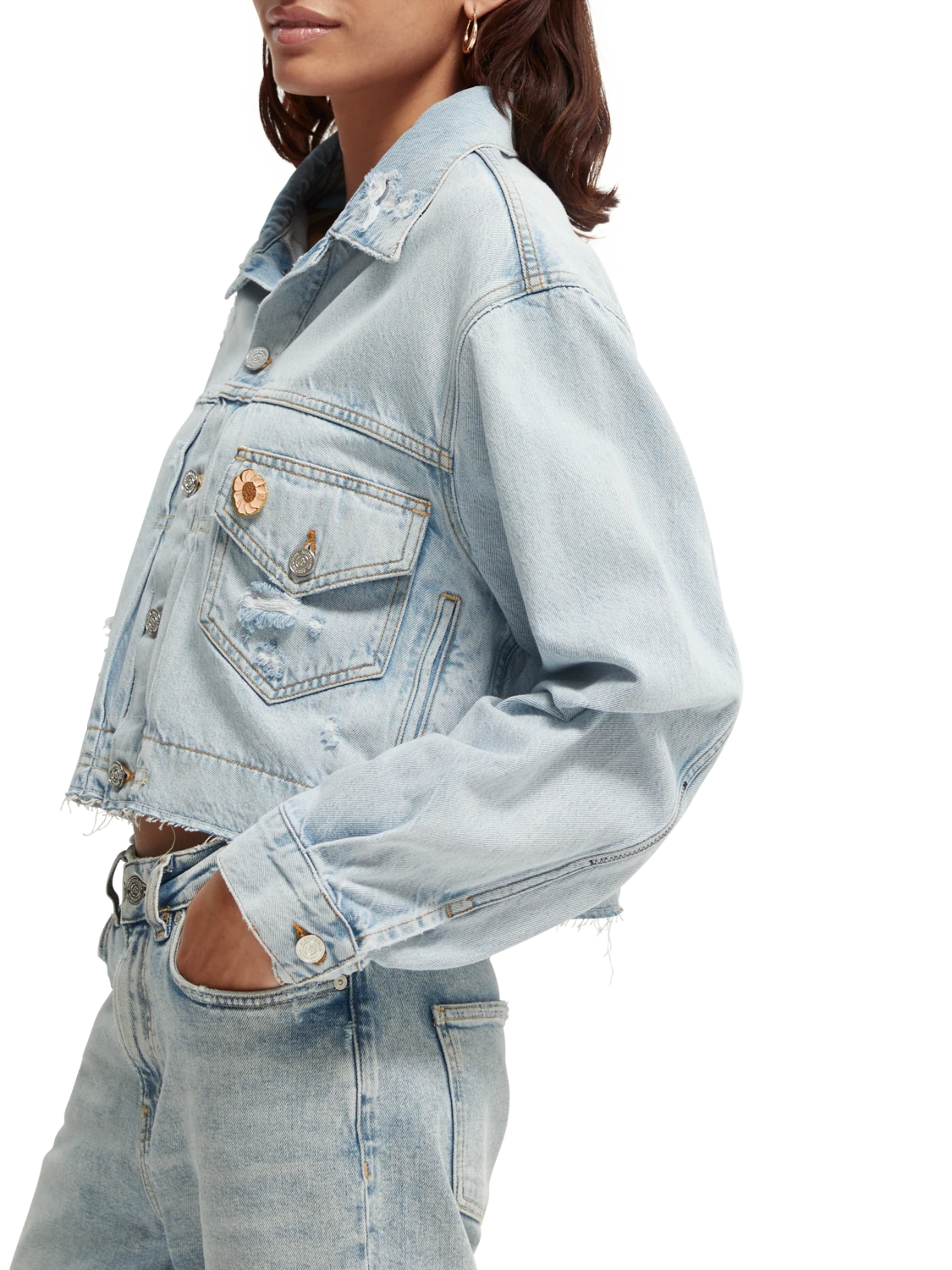 Scotch & Soda Customised Organic Denim Jacket — Beach Treat - Image 10
