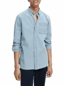 Scotch & Soda Indigo Regular-Fit Shirt