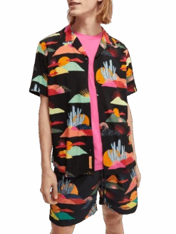 Scotch & Soda Abel Macias Printed Short Sleeve Shirt