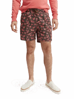 Scotch & Soda Mid-Length Printed Swim Shorts