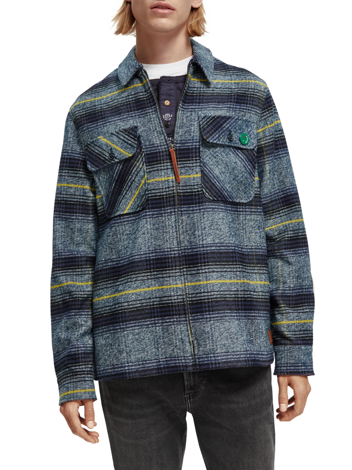 Scotch & Soda Checked Cotton Jacket