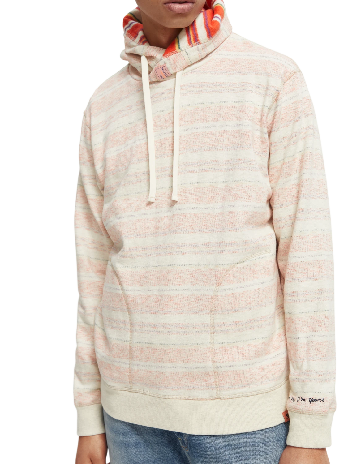 Scotch & Soda Striped Brushed Felpa Hoodie - Image 11