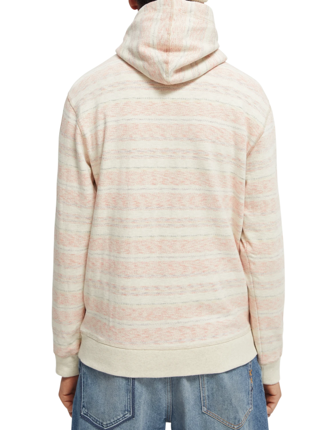 Scotch & Soda Striped Brushed Felpa Hoodie - Image 3