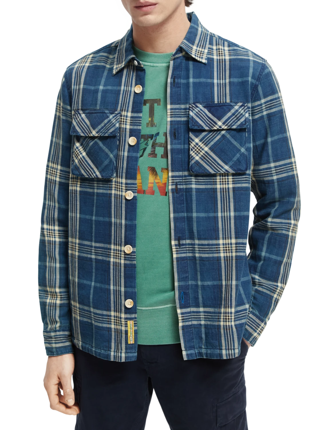 Scotch & Soda Checked Overshirt - Image 4