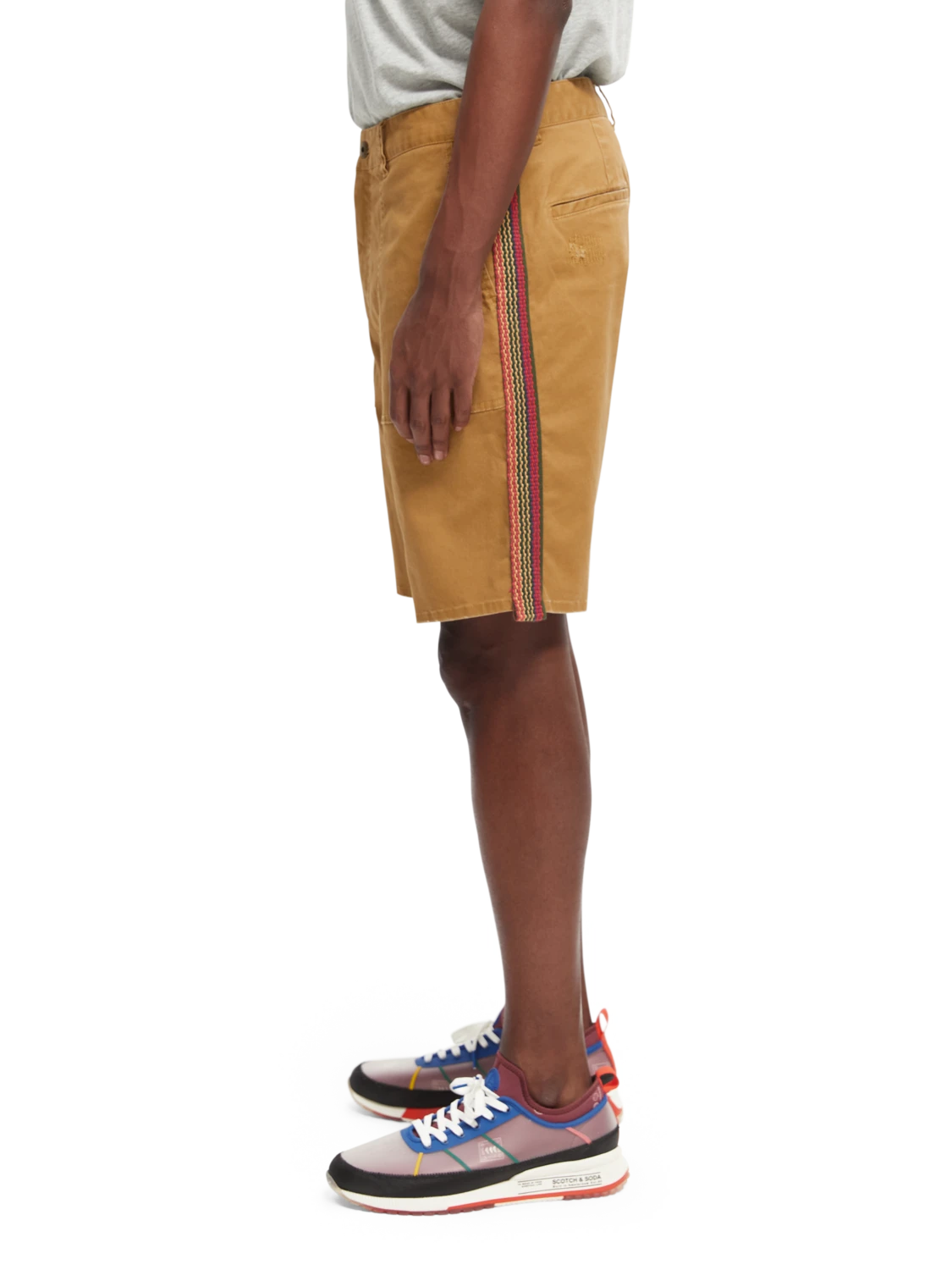 Scotch & Soda Relaxed-Fit Organic Cotton Shorts With Tape Detail - Image 13