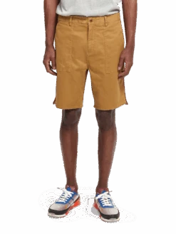 Scotch & Soda Relaxed-Fit Organic Cotton Shorts With Tape Detail