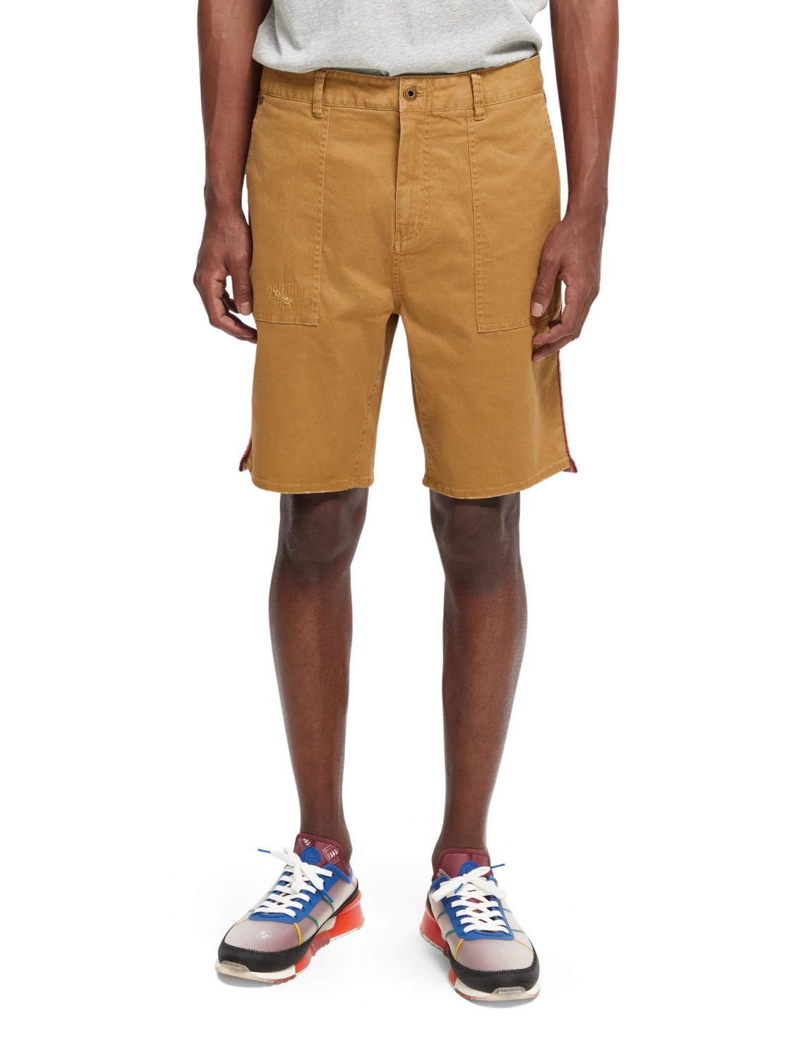 Scotch & Soda Relaxed-Fit Organic Cotton Shorts With Tape Detail