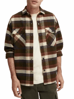 Scotch & Soda Brushed Cotton Flannel Shirt