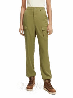 Scotch & Soda The Lara High-Rise Straight Leg Cargo Trousers