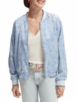 Scotch & Soda Printed Seersucker Bomber