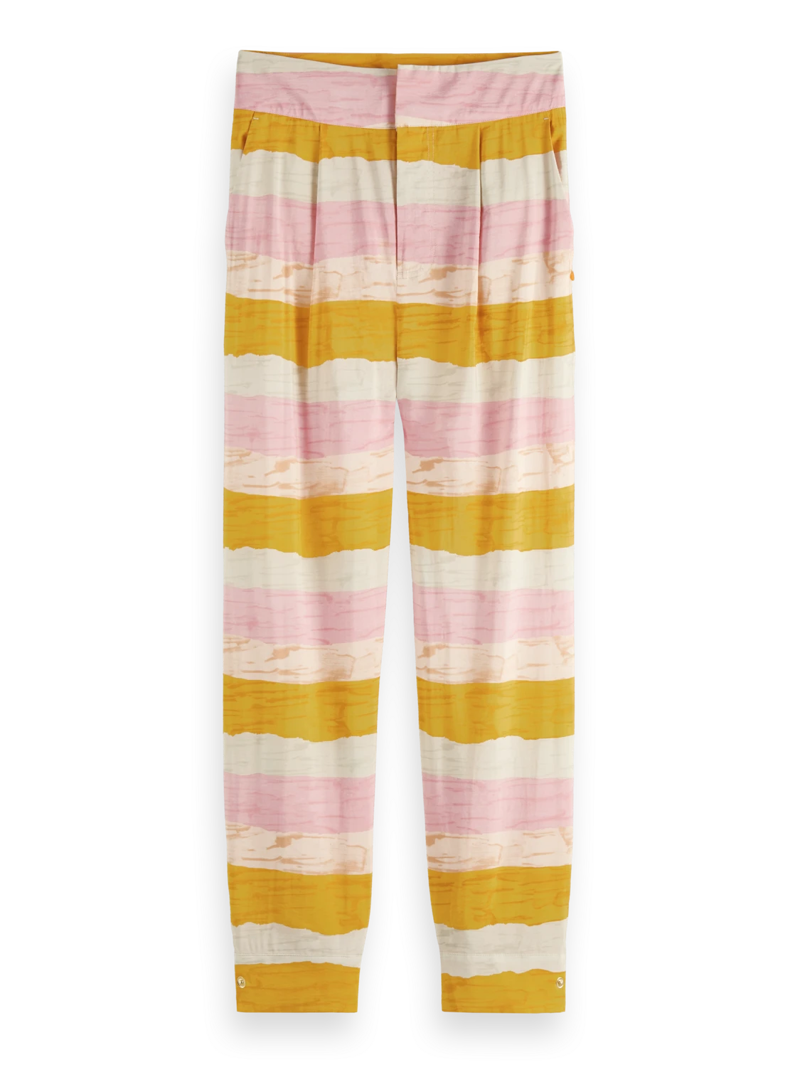 Scotch & Soda Striped High-Rise Trousers - Image 5