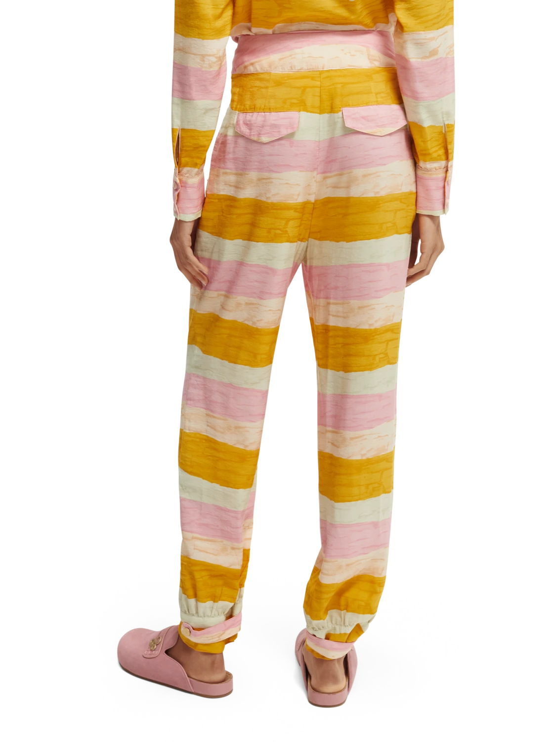 Scotch & Soda Striped High-Rise Trousers - Image 3