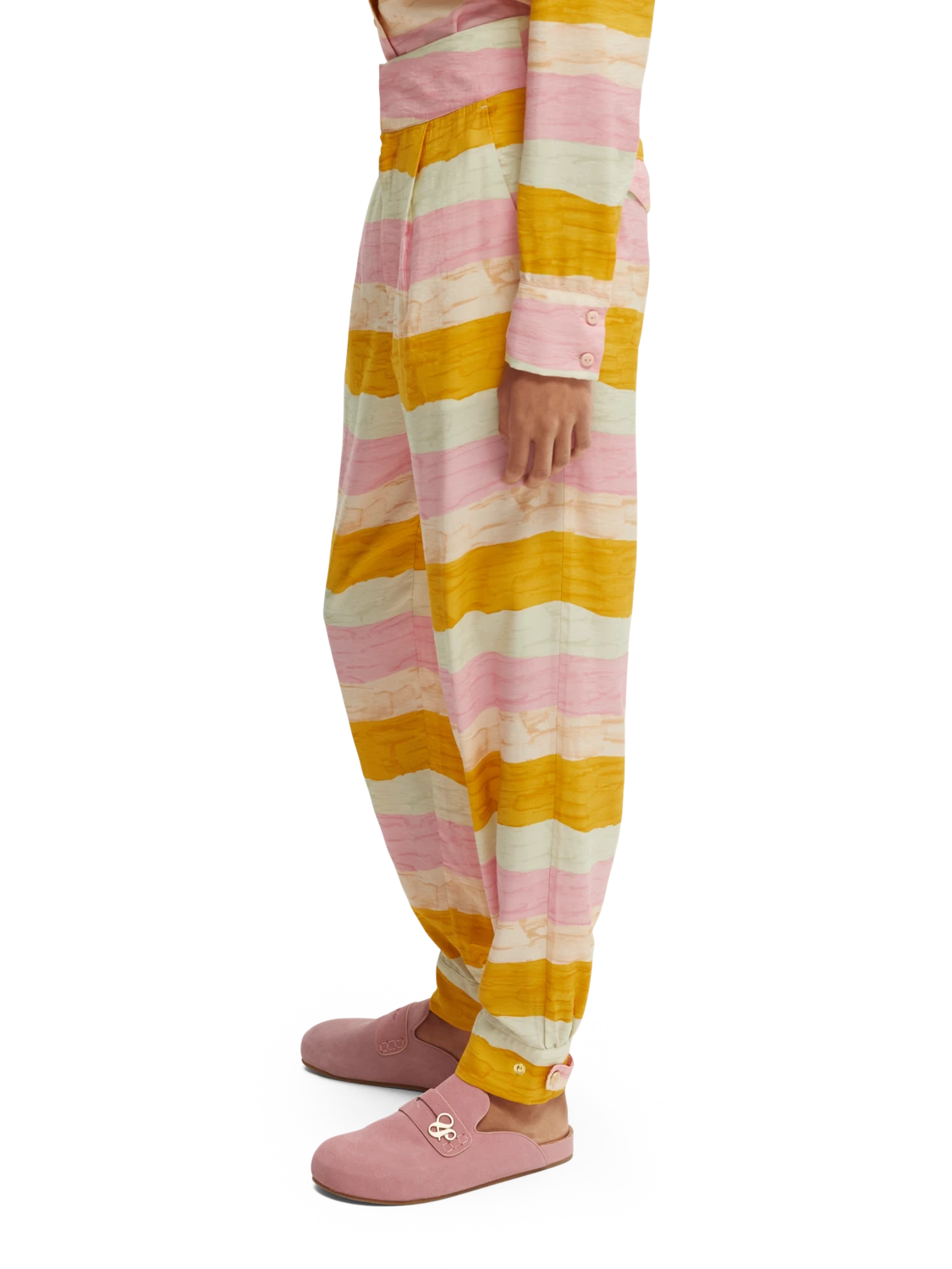 Scotch & Soda Striped High-Rise Trousers - Image 9