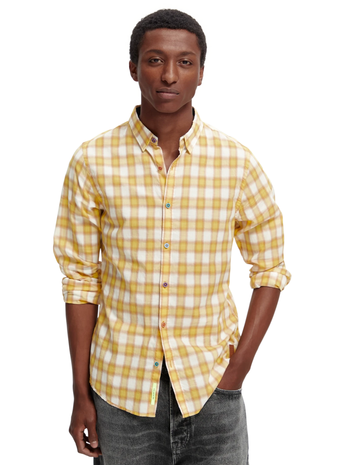 Scotch & Soda Slim-Fit Checked Shirt - Image 10