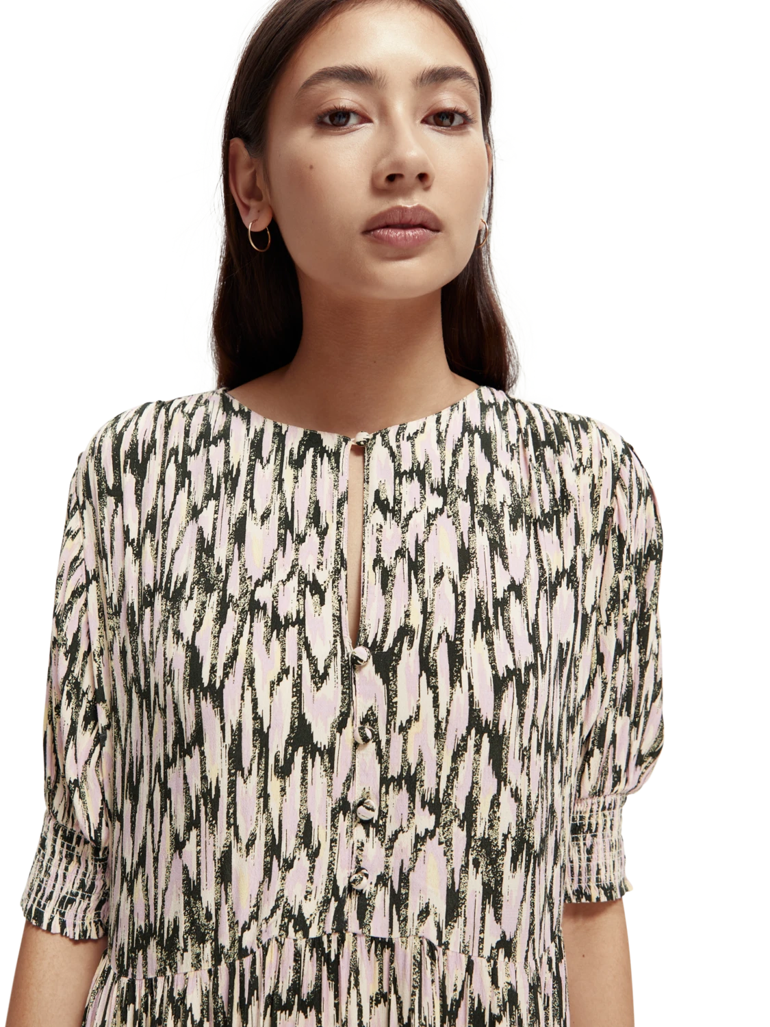 Scotch & Soda Short Sleeved Tiered Maxi Dress - Image 11