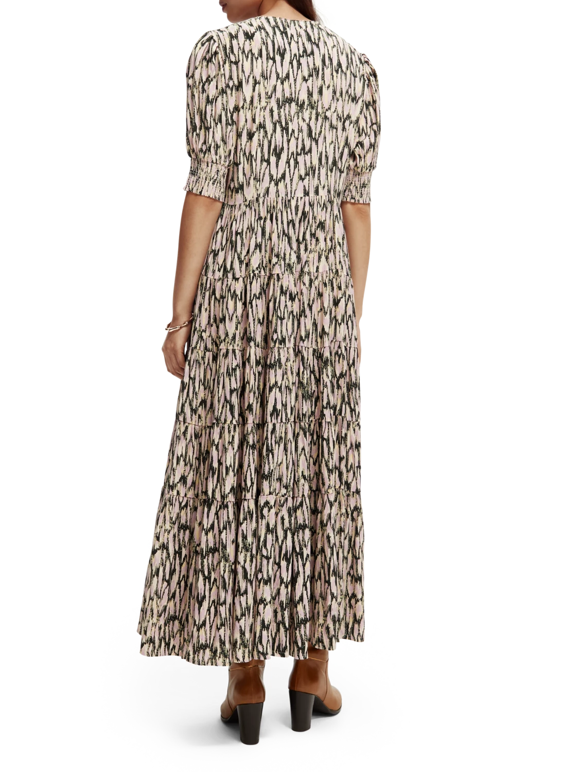 Scotch & Soda Short Sleeved Tiered Maxi Dress - Image 3