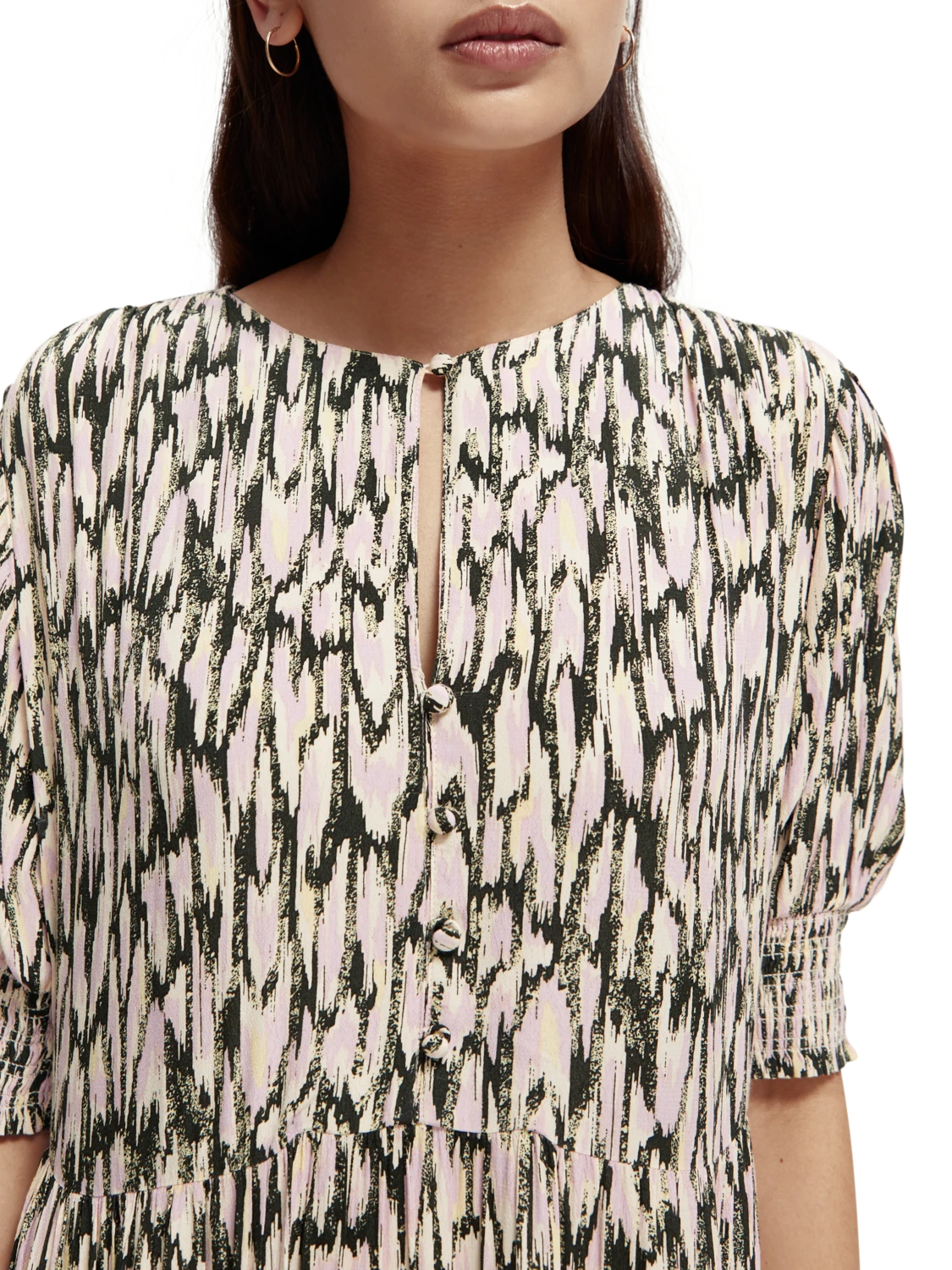 Scotch & Soda Short Sleeved Tiered Maxi Dress - Image 4