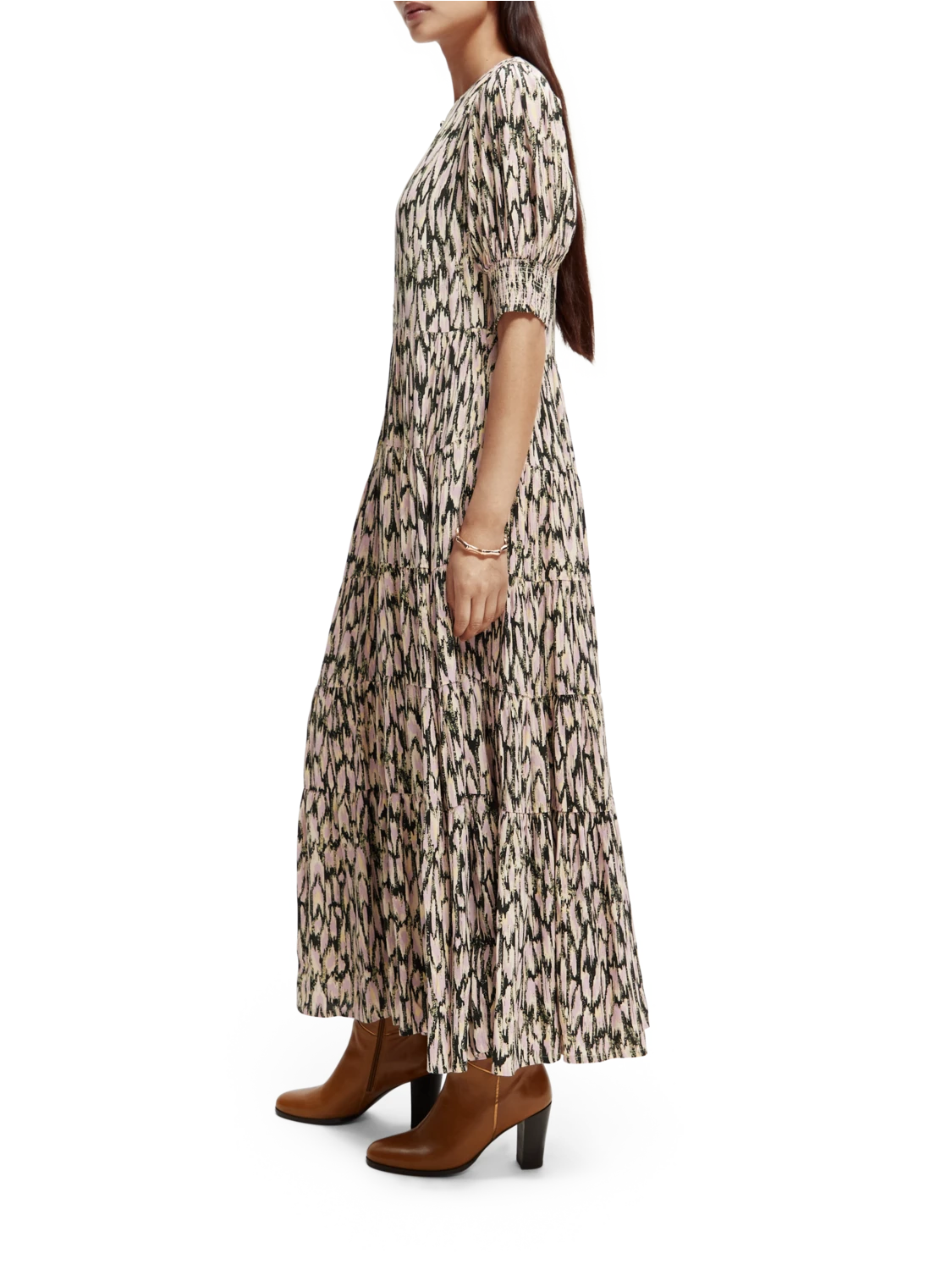 Scotch & Soda Short Sleeved Tiered Maxi Dress - Image 14