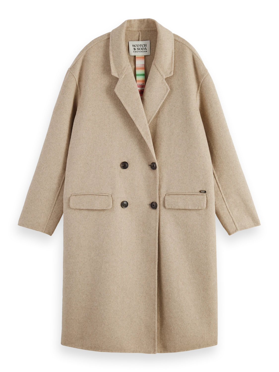 Scotch & Soda Double-Breasted Wool-Blended Coat - Image 5