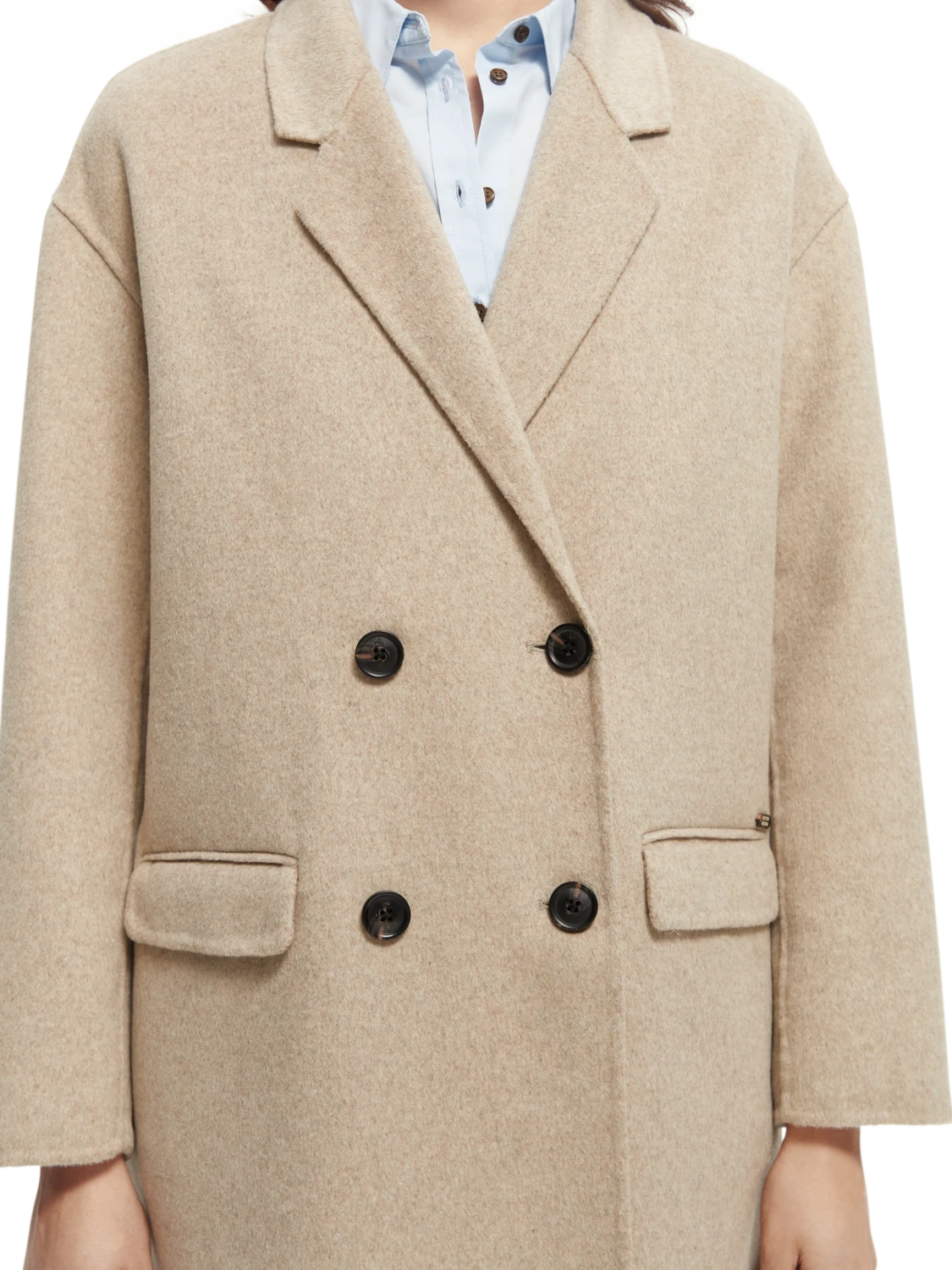 Scotch & Soda Double-Breasted Wool-Blended Coat - Image 4