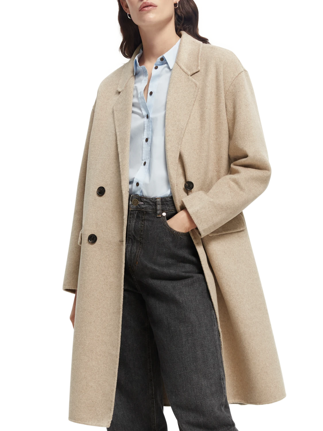 Scotch & Soda Double-Breasted Wool-Blended Coat - Image 15