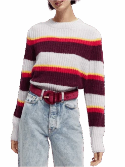 Scotch & Soda Fuzzy Knitted Puffy Sleeve Sweater