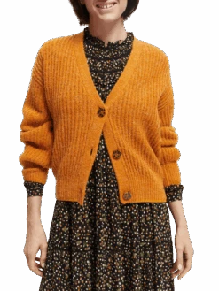 Scotch & Soda Fuzzy Voluminous-Sleeved Cardigan