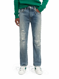 Scotch & Soda The Vert Straight Leg Distressed Jeans