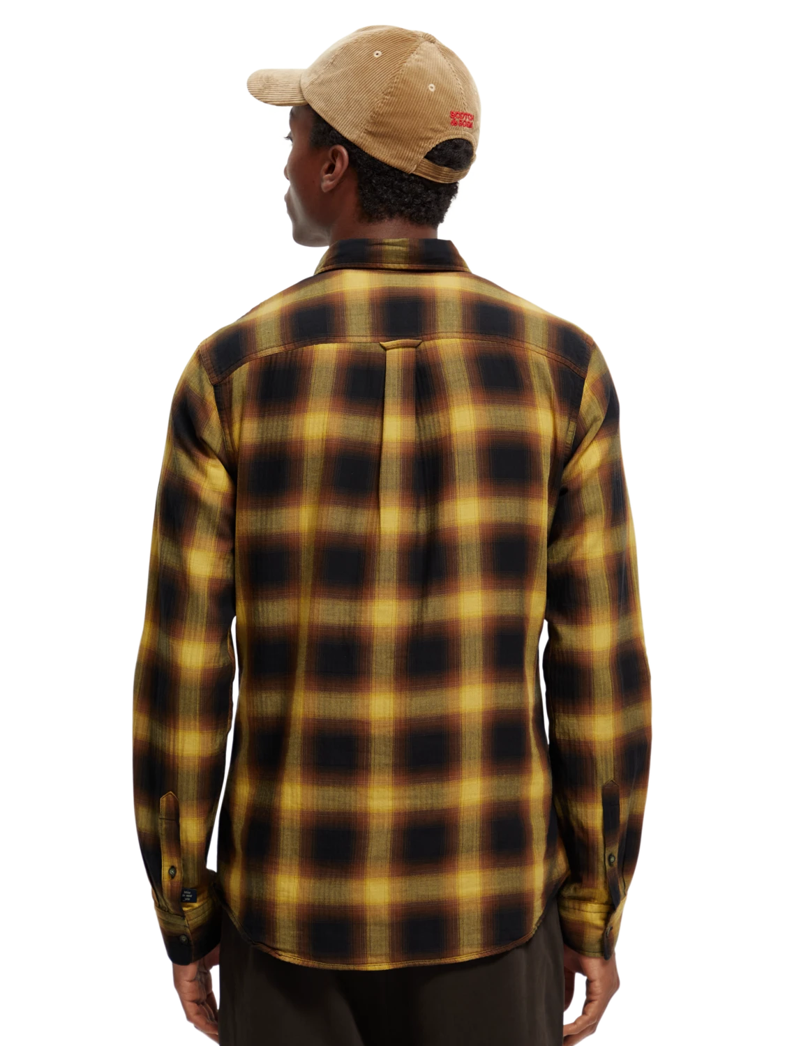 Scotch & Soda Slim Fit Lightweight Checked Herringbone Shirt - Image 8