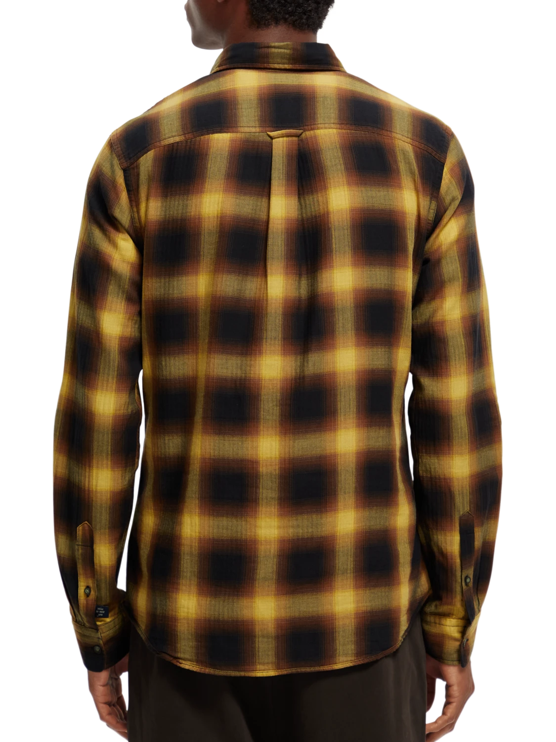 Scotch & Soda Slim Fit Lightweight Checked Herringbone Shirt - Image 3